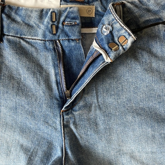 Oat New York Cloud Luxe Denim Classic Cotton High Waist Blue Jean Shorts Sz 27 - Picture 13 of 13